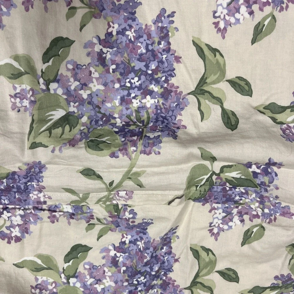 Ralph Lauren Cape Elizabeth King Size Pillow Sham Lilac Purple Case‎ Cotton